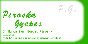 piroska gyepes business card